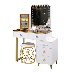 Dressing meuble dernier design commode de maquillage avec miroir led prix de gros coiffeuse <span class=keywords><strong>fille</strong></span> personnalisée pour <span class=keywords><strong>chambre</strong></span> à coucher - Product Image 3