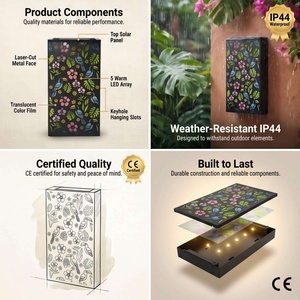 <b>Solar</b> Toucan Tropical Wall Art Light IP44 Waterproof - LED <b>Garden</b> <b>Lantern</b> with Sunburst Projection for Patio Fence Yard - Product Image 3