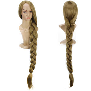 Peluca <span class=keywords><strong>de</strong></span> Cola <span class=keywords><strong>de</strong></span> Caballo Trenzada Rubia <span class=keywords><strong>de</strong></span> 120 cm, Peluca Sintética Extra Larga al por Mayor, Peluca <span class=keywords><strong>de</strong></span> Cosplay <span class=keywords><strong>de</strong></span> <span class=keywords><strong>Princesa</strong></span> Rapunzel y Príncipe Flynn Ryder - Product Image 4