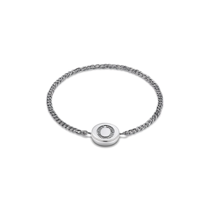 Bracciale in Acciaio Inossidabile con Ciondolo a Lettera O Monofacciale da 1 Cm, Gioielli Minimalisti alla Moda per Donne - Product Image 2