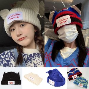 Venta al por mayor de fábrica lindo zorro Vintage logotipo personalizado Accesorios Sombrero holgado gorros con orejas de gato para mujeres - Product Image 1