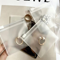 Petite quantité minimale de commande, en stock, mini pochette à fermeture éclair en PVC transparent pour bijoux, emballage pour bagues, boucles d'oreilles, colliers, idéal pour les voyages.