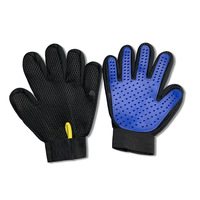 Gants doux pour animaux de compagnie pour chats et chiens, brosse de toilettage pour l'élimination des poils, accessoires de toilettage, gants de nettoyage et de massage anti-poils