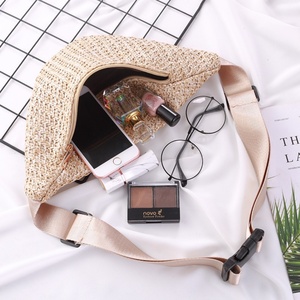 Bolsa de Cintura de Palha Artesanal Ecológica em Alta Venda, Bolsa de Praia Transversal da Moda para o Verão, Preço de Fábrica em Atacado - Product Image 3