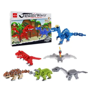 Vendita all'ingrosso mondo del giocattolo mini giocattoli-YIRUN dinosaur series jurassic world mini block toy vendita calda dinosaur model toys diy building blocks giocattoli per bambini