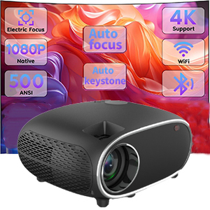 โปรเจคเตอร์พกพา Q7 LCD 3500 ลูเมนส์ ปรับเองได้ ความละเอียด Full HD 1080p ระบบ Android 9 เสียงสเตอริโอ Q7 โปรเจคเตอร์พกพา ราคาประหยัด สำหรับใช้ในบ้าน - Product Image 4