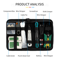 Kit d'outils de pince à sertir professionnel Rj45 pour ensemble d'outils de réparation de réseau de testeur de câble d'ordinateur CAT5 CAT6