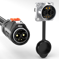 Connecteur circulaire en ligne 600V 120A à 2-22 broches avec verrouillage par poussée pour câble d'alimentation robuste, connecteur de prise pour batterie de stockage d'énergie