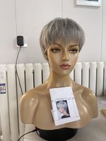 Perruques en cheveux humains SHY Medical, entièrement nouées à la main, avec une ligne de cheveux naturelle, un cuir chevelu réaliste, coupe pixie pour femmes, vente en gros