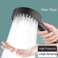 Robinet de douche multifonction à haute pression en plastique ABS moderne pour salle de bain, de grande taille, à économie d'eau