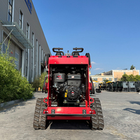 Mesin Diesel Mini Skid Steer Wheel Loader dengan Momen Beban Tinggi, Pompa & Gearbox PLC 13.5hp, Peralatan Pemindah Tanah dengan Bucket