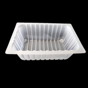 Boîte de récipient alimentaire en plastique jetable, rectangulaire, transparent, scellé, emballage blister tofu