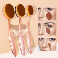 Rose Gold Flat Face Foundation Rambut Sintetis Plastik Salon Kecantikan Foundation BB Cream Concealer Cair Jangan Dimakan