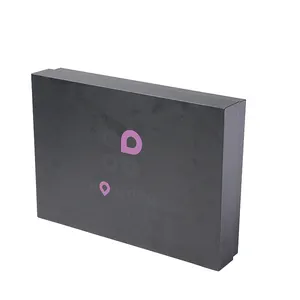 Venta al por mayor de plástico de embalaje bragas-Caja de embalaje de bufanda y Pantie, embalaje personalizado de papel de tarjeta negra de lujo