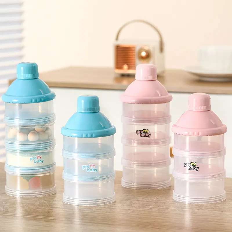 New Arrival Four Layer Baby Milk Powder Box Baby Products Portable Detachable Sealed Baby Milk Powder Box