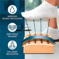 Vente en gros Rouleau en bois Détente du corps des pieds Masseur anti-stress Rouleau masseur de pieds en bois
