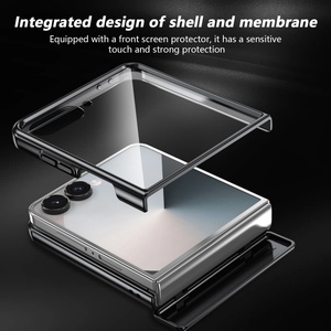 เคสแม่เหล็กเคลือบด้านแบบขายส่งสำหรับ Samsung Z Flip 8 7 6 5 4 พร้อมการปกป้อง 360 องศา °   ขาตั้งแบบวงแหวน ฟิล์มกันรอยหน้าจอ ฝาครอบกันกระแทก - Product Image 5