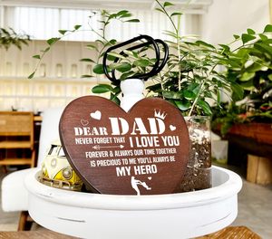 Logo de décoration de table en forme de coeur en bois <span class=keywords><strong>papa</strong></span> cadeau d'anniversaire cadeau de fête des pères créatif de fille fils à <span class=keywords><strong>papa</strong></span> héros - Product Image 5