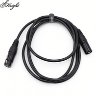 Câble XLR mâle-femelle 2M, câble audio pour guitare, câble instrument 3 broches XLR, gaine PVC noire, fabrication industrielle