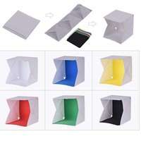 Katlanır Lightbox taşınabilir fotoğraf fotoğraf stüdyosu kutusu Mini çekim çadır ayarlanabilir parlaklık ışık kutusu DSLR için geldi
