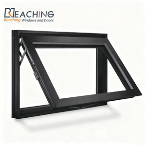 Vente en gros de fenêtres en alliage d'aluminium de qualité supérieure à rupture thermique avec grand auvent de contreventement avec moustiquaire en acier inoxydable et design moderne - Product Image 1