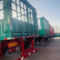 Nouvelle semi-remorque 3 essieux 12 pneus, capacité 40-60 tonnes, avec barre de traction, ridelles et bâches rabattables, caisse de chargement en acier pour entrepôt, remorque de camion, Air