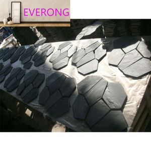 Dễ dàng và nhanh chóng cài đặt ngẫu nhiên hình dạng bất thường đá <span class=keywords><strong>Slate</strong></span> điên lưới lát gạch - Product Image 4