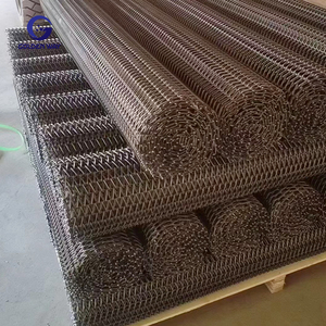 Sabuk konveyor Spiral rantai baja tahan karat/1m 1.2m sabuk jaring konveyor kawat tenun keseimbangan logam lebar - Product Image 5