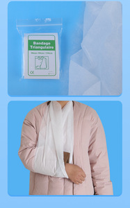 Bandage triangulaire en coton médical pour <span class=keywords><strong>formation</strong></span> aux premiers secours, attelle d'urgence pour bras, fixation <span class=keywords><strong>de</strong></span> fracture, bandage respirant en gaze non tissée - Product Image 6