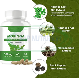 オースレソン ハーブ乾燥モリンガ葉エキス 価格 製品 ヴィーガン 卸売 オーガニック モリンガ葉カプセル 体重管理用 - Product Image 4