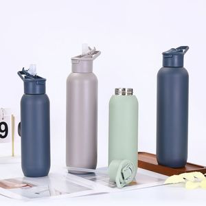Double Wall Stainless Steel <b>Flask</b> Sports <b>Bottle</b> With Handle Lid 580ml and 1000ml - Product Image 1
