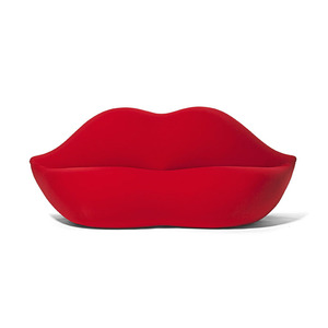 Moderno minimalista rojo y rosa labios terciopelo tres personas sofá creativo diseñador muebles hechos de tela de alta calidad - Product Image 3