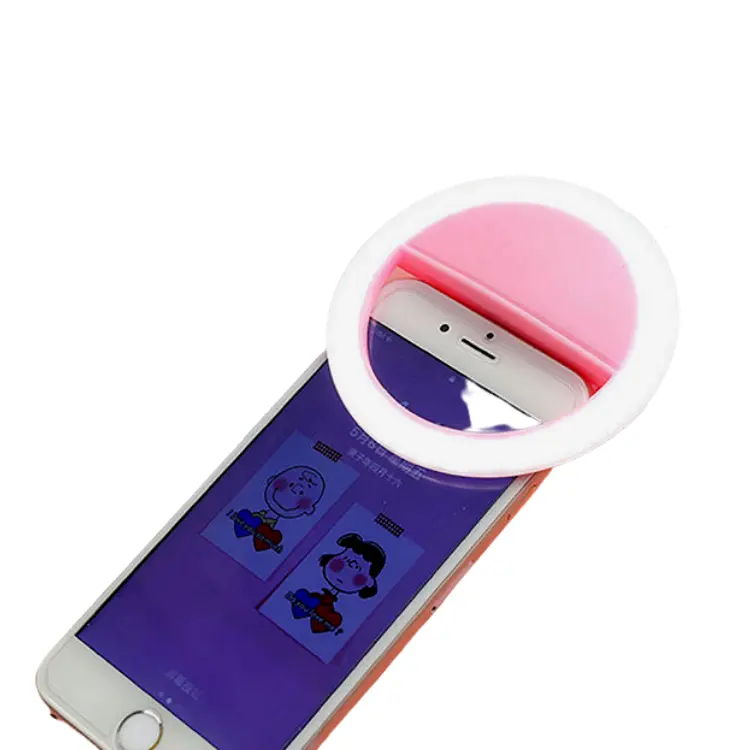 mini light Clip On MINI Portable Smartphone Fill LED Flash Round Clip Beauty Selfie Light Phone - selfie light