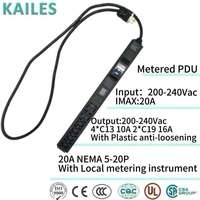 KAILES 30A 220V AC Monophasé Compté Personnalisé 6 Prises 12 Emplacements Norme Allemande Noir Aluminium Distribution d'Énergie