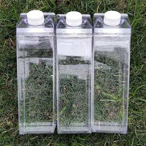 Bouteille d'eau carrée en Tritan sans BPA de 500 ml avec logo personnalisé, colorée, en forme de carton de lait - Product Image 4
