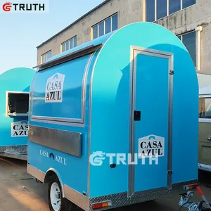 Verdade New Hot venda food cart business mobile café ice cream food trailer caminhão cachorro quente para venda