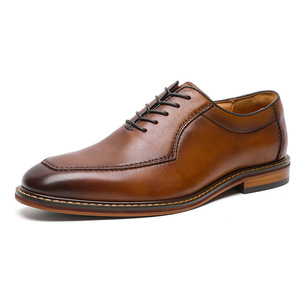 Grande valise en cuir, chaussures en cuir véritable britannique à tige haute, chaussures Oxford formelles pour hommes - Product Image 4