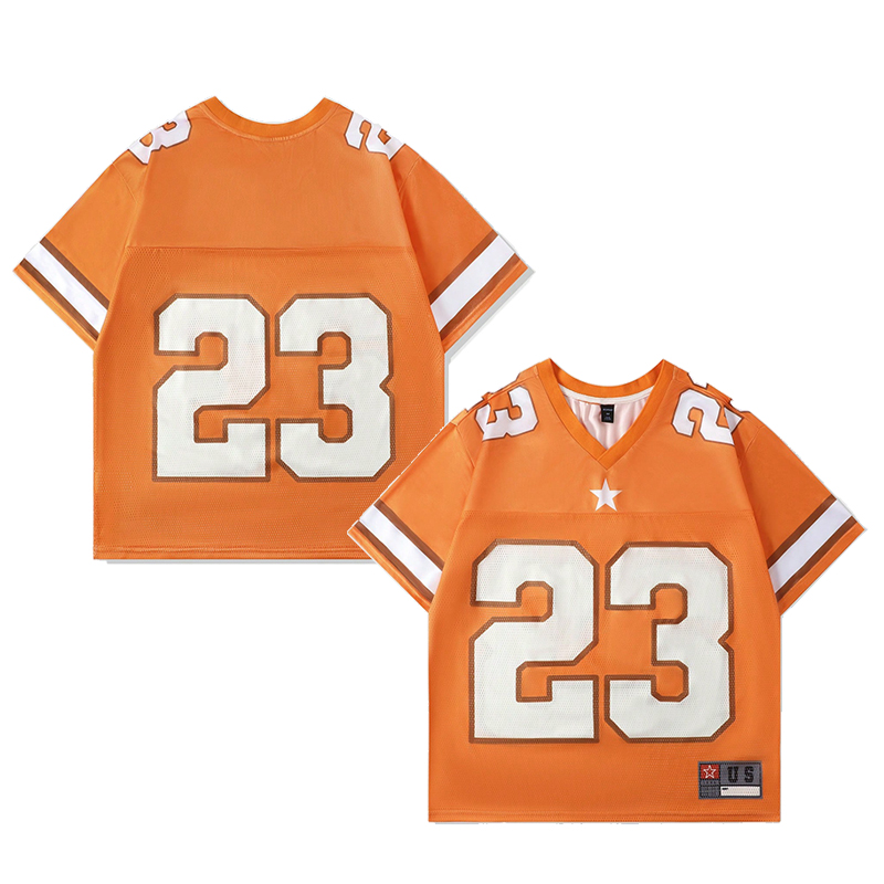 Orange with white letters