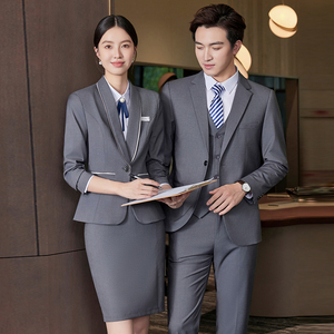 Set di abiti da <span class=keywords><strong>donna</strong></span> di fascia alta <span class=keywords><strong>tuta</strong></span> da lavoro per alberghi vendita amministrativa cassiere Reception Reception occupazioni - Product Image 3