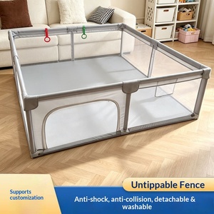 Clôture de jeu pour enfants en gros avec porte, respirante et sécurisée, pour salon intérieur, 180*200, en tissu, pour bébé - Product Image 2