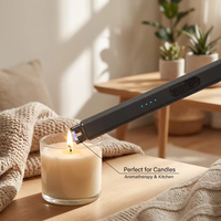 USB-Lichtbogenfeuerzeug mit Anpassbarem Logo, Wiederaufladbar, Schlankes Plasma-Elektro-Kerzenfeuerzeug, Flammenloser Zünder als Werbegeschenk