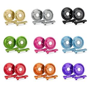 Hsingyik - Juego de Discos de Freno de Alto Rendimiento, Discos de Freno de Mayor Tamaño, Soportes BBK, Adaptador, Líneas de Freno de Aluminio 6061 - Product Image 4
