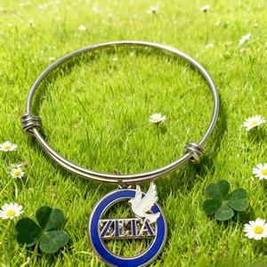 Unterstützung Custom Design Zeta Brustkrebs Awareness Lift Mitglied Hummer Black Lives Matter White <span class=keywords><strong>Shield</strong></span> Royal Since Bracelet - Product Image 1