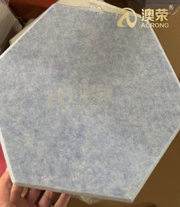 แผ่นผนังอะคูสติกหกเหลี่ยมตกแต่งทันสมัย สีแดงน้ำเงิน ผ้าโพลีเอสเตอร์ดูดซับเสียง แผ่นผนัง PET แบบติด<span class=keywords><strong>กาว</strong></span> - Product Image 6