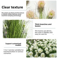 Tanaman Pot Bunga Dandelion Buatan Qishuo Cross-Border Berbagai Ukuran Bahan PET untuk Penggunaan Luar Ruangan, Pernikahan & Fotografi