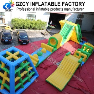 Parc aquatique flottant pour adultes, parcours d'obstacles gonflable en PVC pour les activités de divertissement et aquatiques - Product Image 5