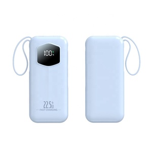 Hot-Selling 20000mAh Compact Portable Power Bank Large Capacity Built-In Stretchable for Cross-Border Business Promotional Gifts