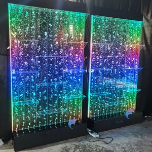 Decoración de boda personalizada con pared de burbujas de cascada brillante que cambia de color con LED - Product Image 4