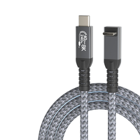 Kabel USB4 240W, pengisian daya cepat kecepatan tinggi Transfer Data 40Gbps tampilan Video 8K 60Hz Thunderbolt 4/5 untuk iPhone & Laptop tipe-c