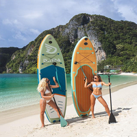 Plateforme e-commerce DAMA Eu : Planche de paddle gonflable double couche en PVC à grain de bois pour SUP et surf
